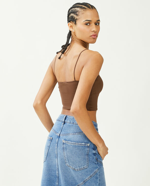 Brassière fines bretelles marron - Pimkie
