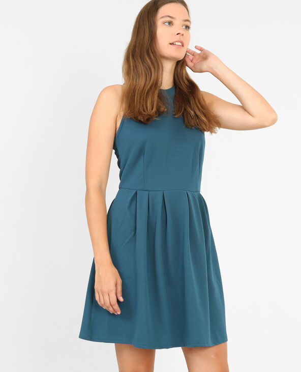 Robe à dos croisé bleu foncé - Pimkie