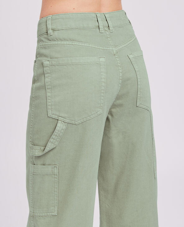 Jean cargo large vert de gris - Pimkie
