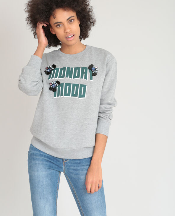 Sweat à message outlet