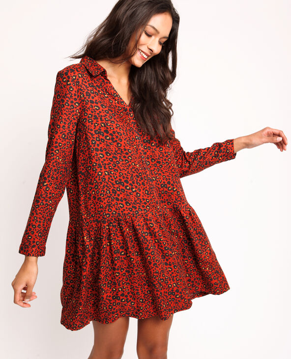 Robe imprime leopard rouge on sale
