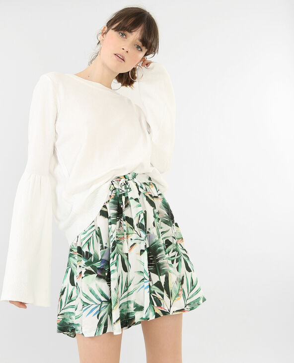 Pull doux à manches pagode blanc - Pimkie