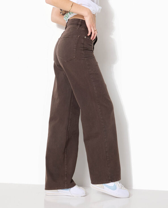 Jean wide taille haute gris foncé - Pimkie