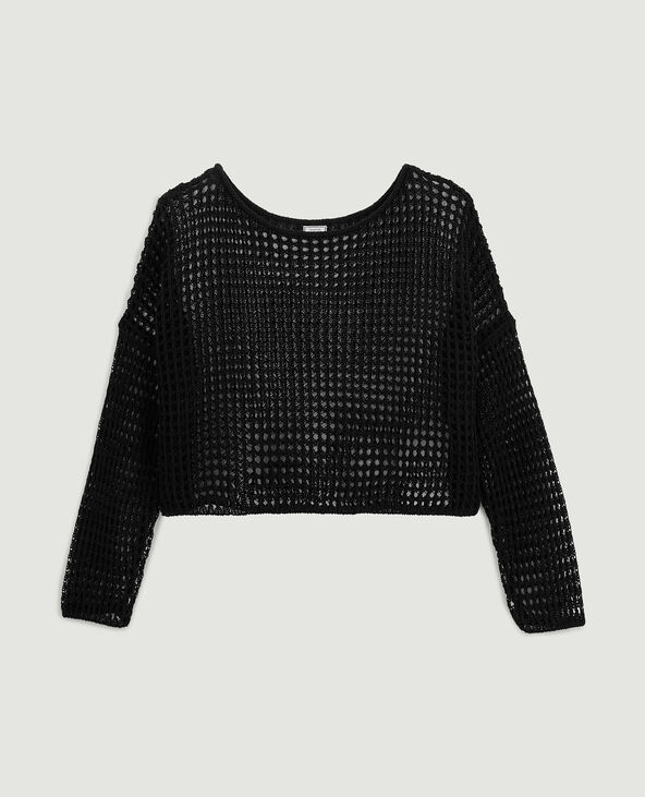 Pull cropped en filet noir - Pimkie