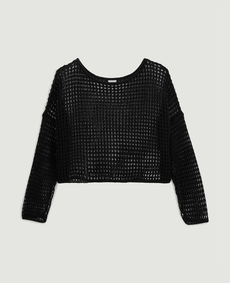 Pull cropped en filet noir - Pimkie
