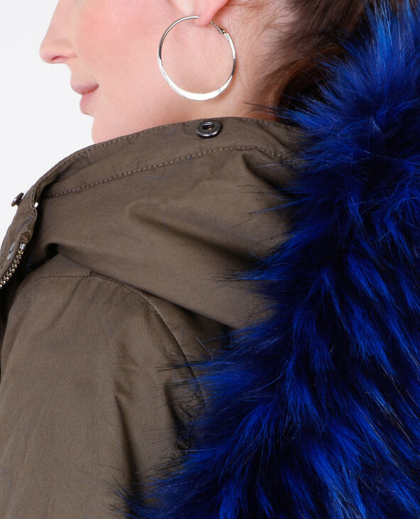 Parka fausse fourrure colorée vert kaki - Pimkie