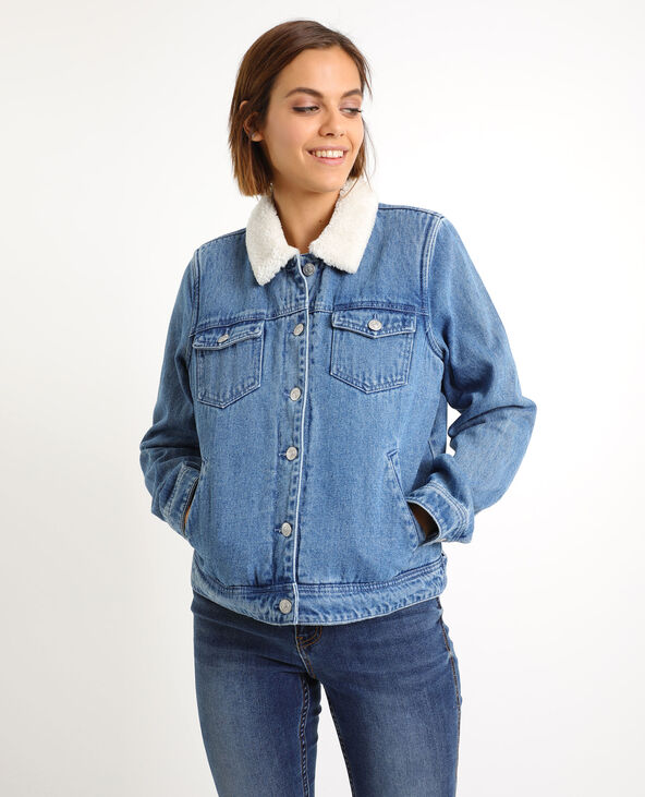 Veste en jean doublee