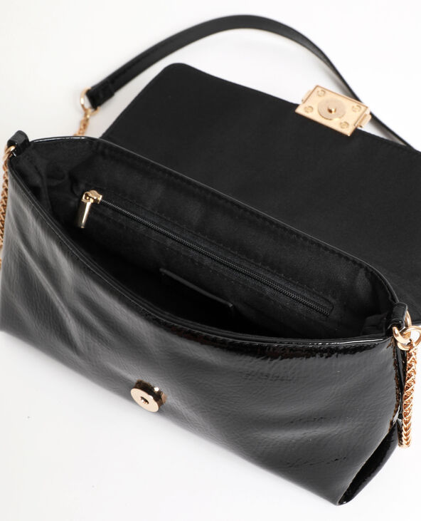 Sac souple verni noir - Pimkie