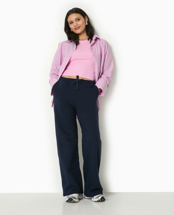 Pantalon de jogging droit et épais bleu marine - Pimkie