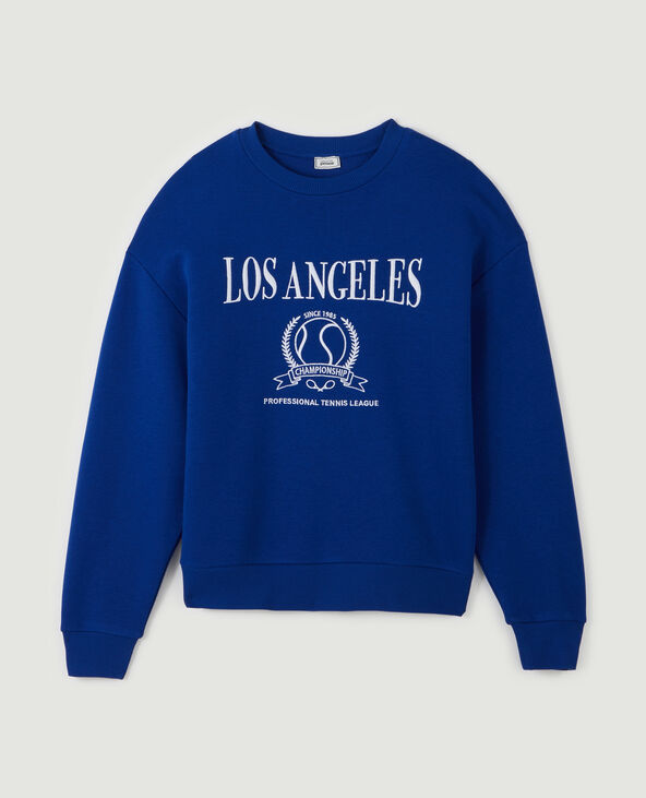 Sweat oversize brodé bleu électrique - Pimkie