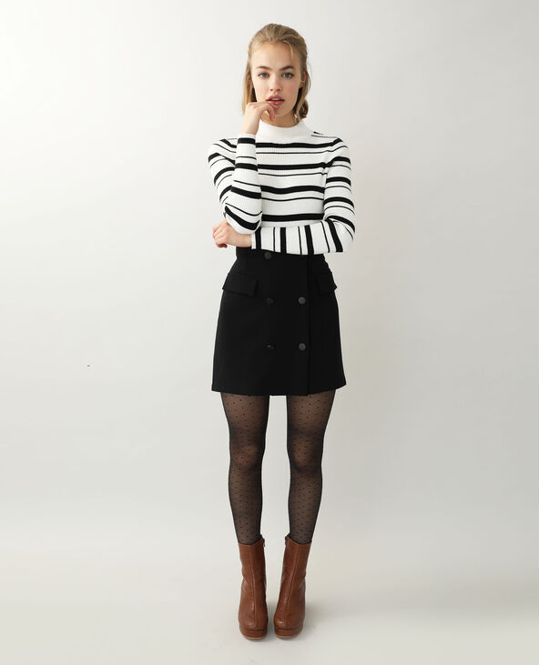 Jupe trapeze noire courte store
