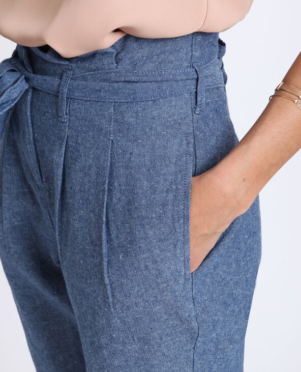 Pantalon carotte bleu marine - Pimkie