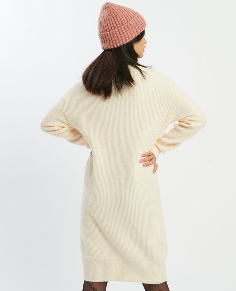 Robe pull col roulé beige - Pimkie
