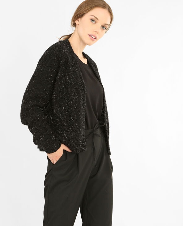 Gilet court brillant noir - Pimkie