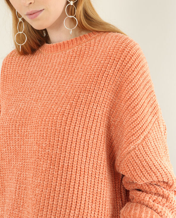 Pull en maille chenille rose - Pimkie