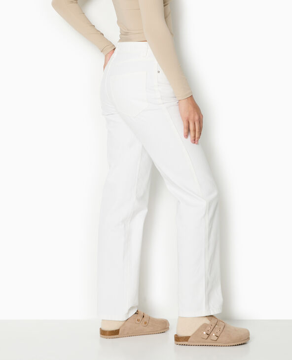 Jean droit taille regular blanc - Pimkie