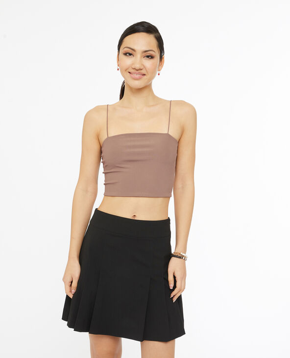 Brassière avec bretelles fines taupe - Pimkie