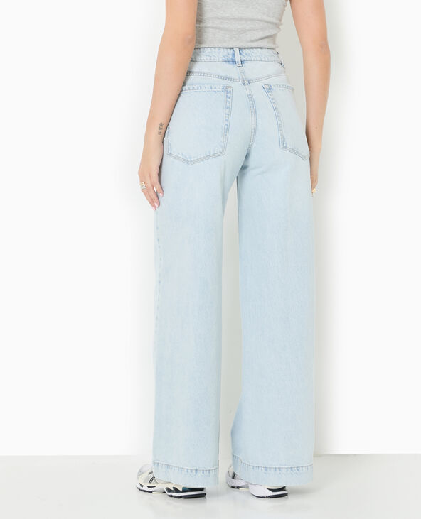 Jean wide taille regular bleu clair - Pimkie