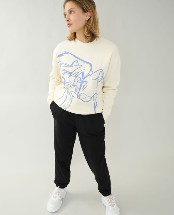 Sweat molleton Le Roi Lion blanc - Pimkie