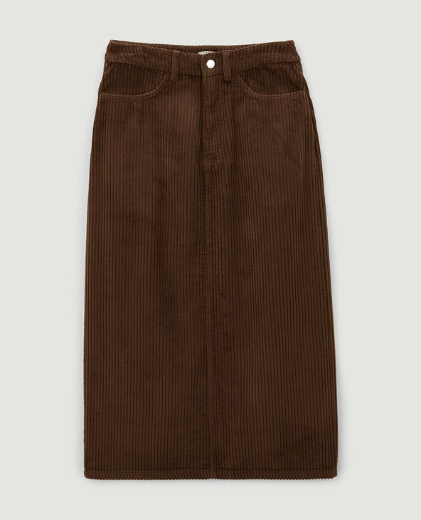 Jupe en velours on sale marron