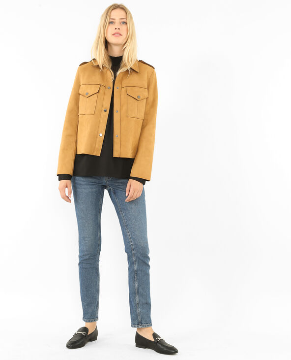 Veste suédine camel - Pimkie
