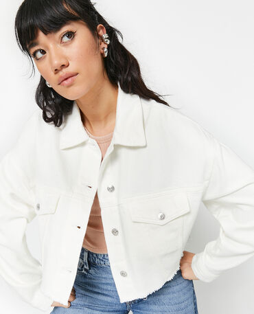 Veste en jean deals clair femme pas cher
