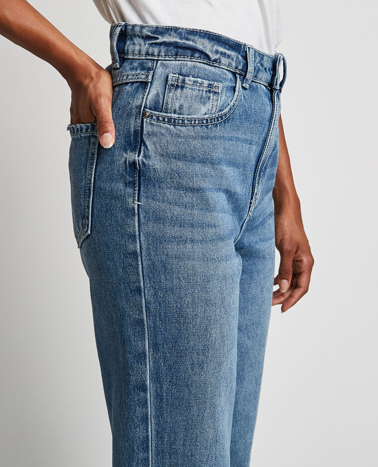 Jean straight taille haute bleu denim - Pimkie