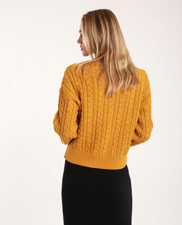 Gilet à torsades orange - Pimkie