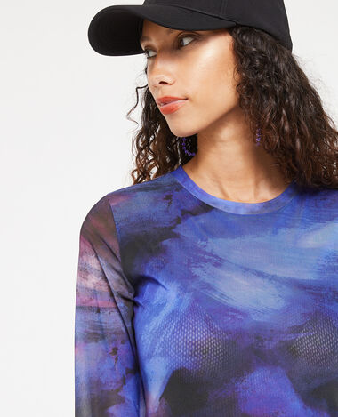 Top manches longues en tulle noir - Pimkie