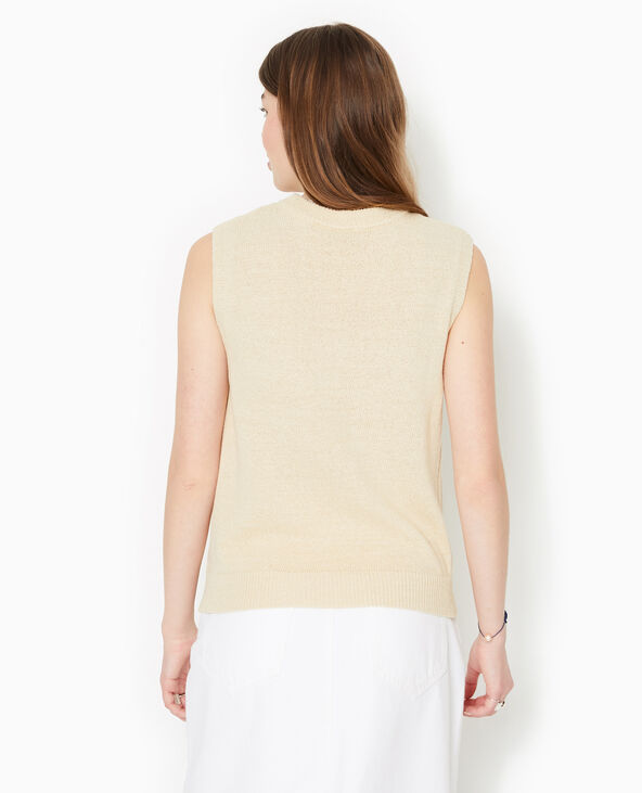 Pull sans manches beige - Pimkie