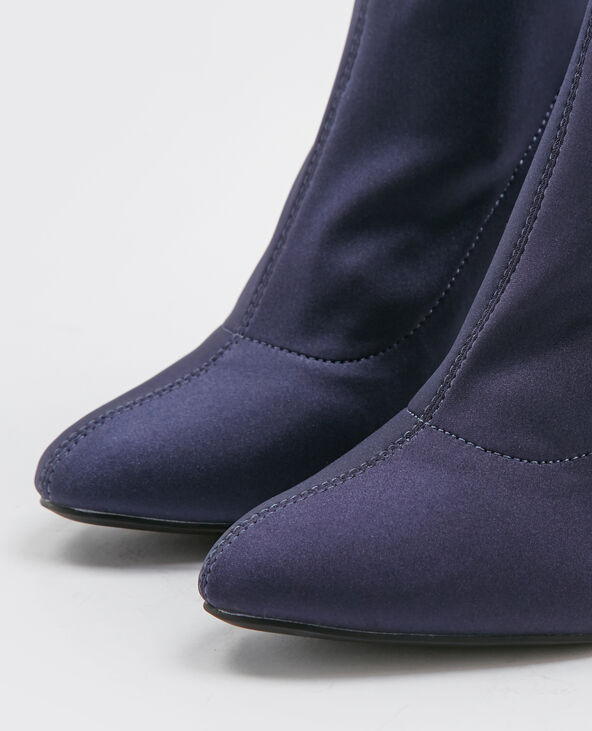 Bottes en textile élastique bleu foncé - Pimkie