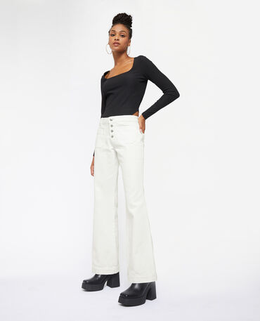 Jean blanc outlet bootcut femme