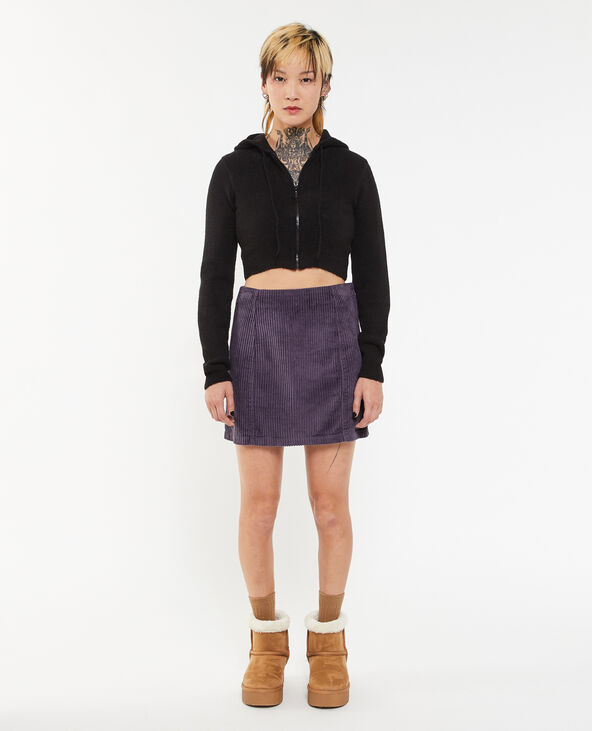 Jupe courte en velours grosses côtes lilas - Pimkie