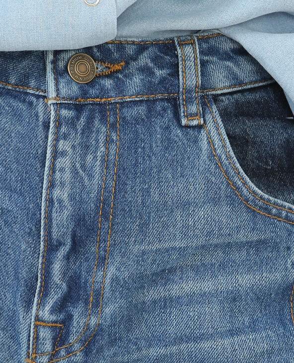 Short en jean à revers bleu - Pimkie