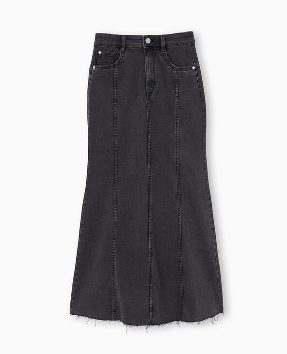 Jupe sirène en jean noir - Pimkie