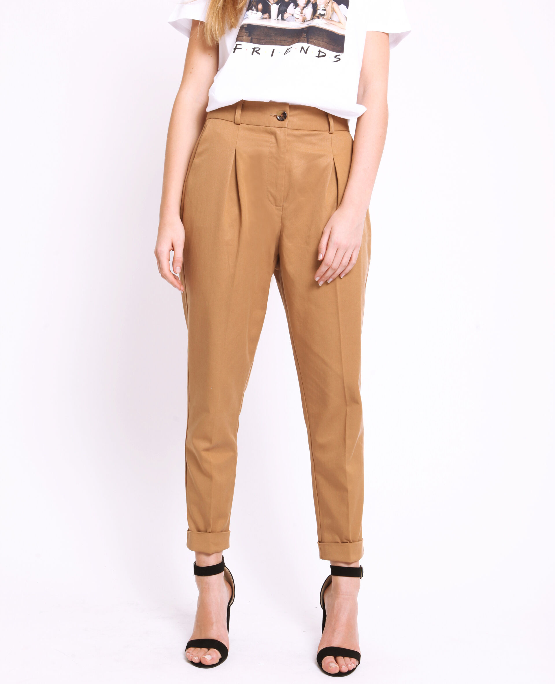 Pantalon carotte marron