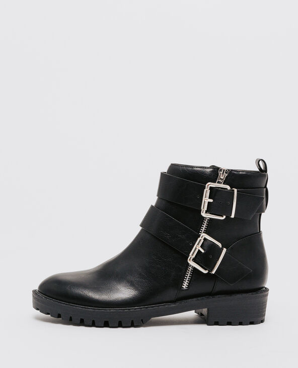 Boots esprit motard noir - Pimkie