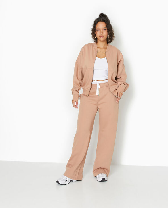 Pantalon de jogging avec effet caleçon apparent taupe - Pimkie