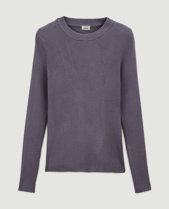 Pull en maille col rond lilas - Pimkie