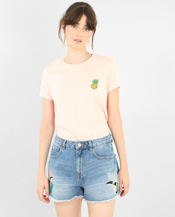 T-shirt ananas rose clair - Pimkie