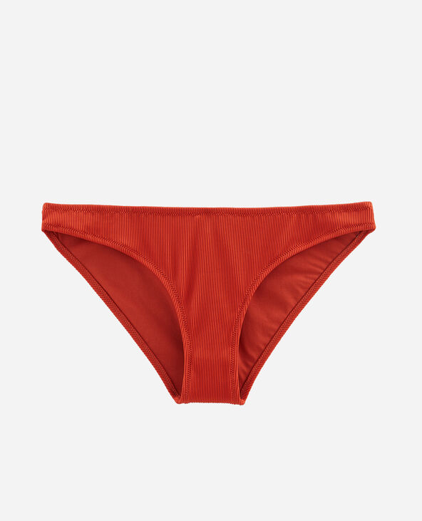 Bas de bikini côtelé marron - Pimkie