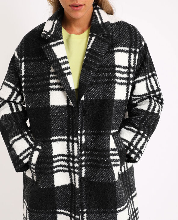 Manteau à carreaux écru - Pimkie