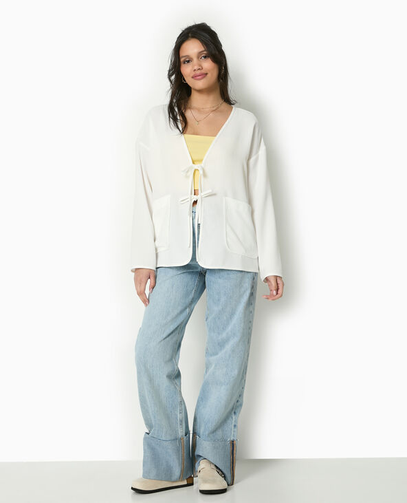 Veste légère et droite avec nouettes blanc - Pimkie