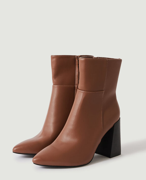 Bottine simili cuir shop
