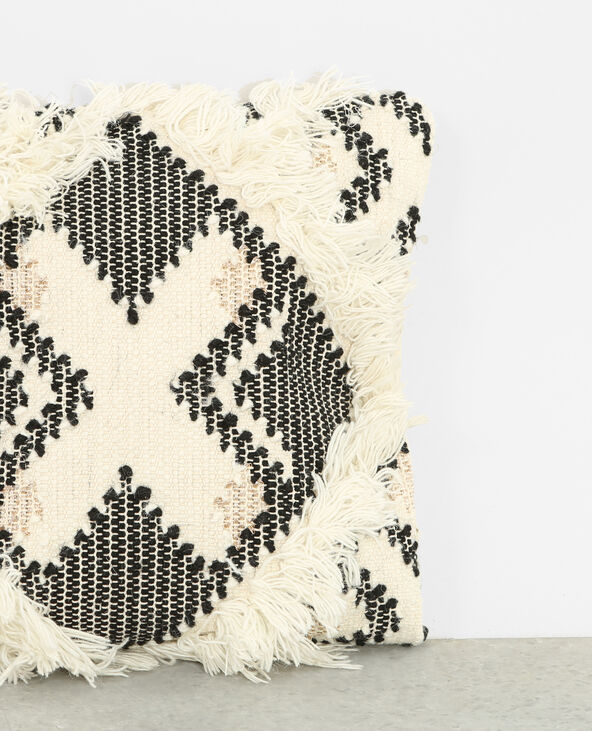 Housse de coussin à franges blanc - Pimkie