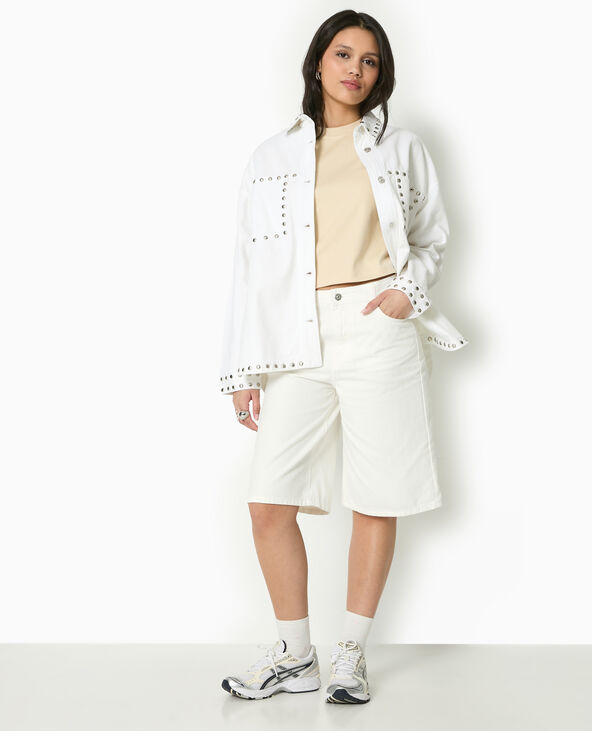 T-shirt ample et court beige - Pimkie