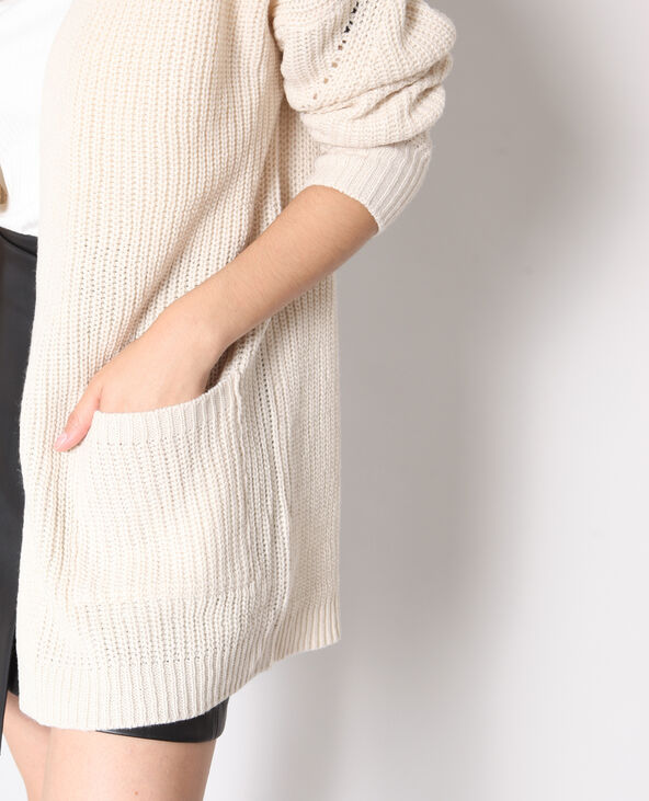 Gilet mi-long beige - Pimkie