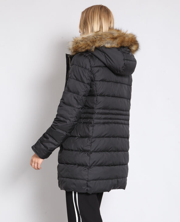Parka longue a capuche fourree