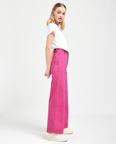 Jean large effet délavé rose - Pimkie