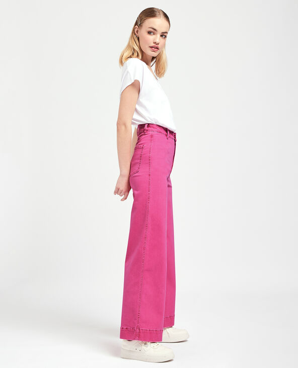 Jean large effet délavé rose - Pimkie